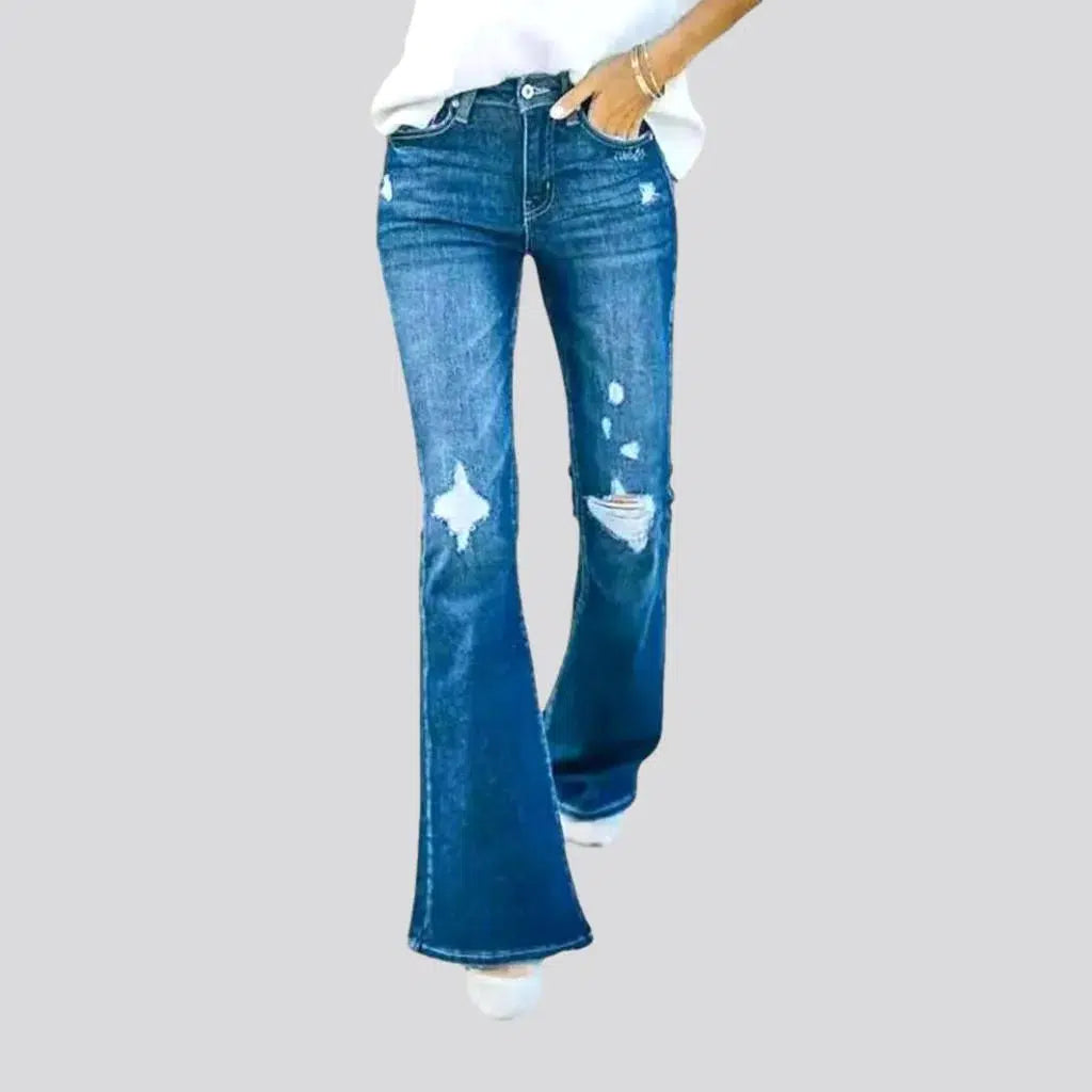 Distressed women's bootcut jeans | Jeans4you.shop