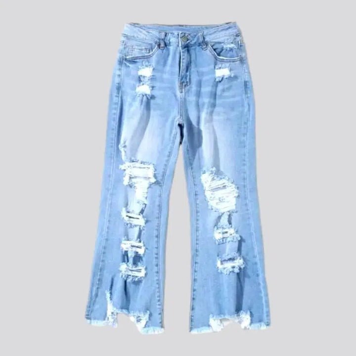 Distressed women's cutoff-bottoms jeans | Jeans4you.shop