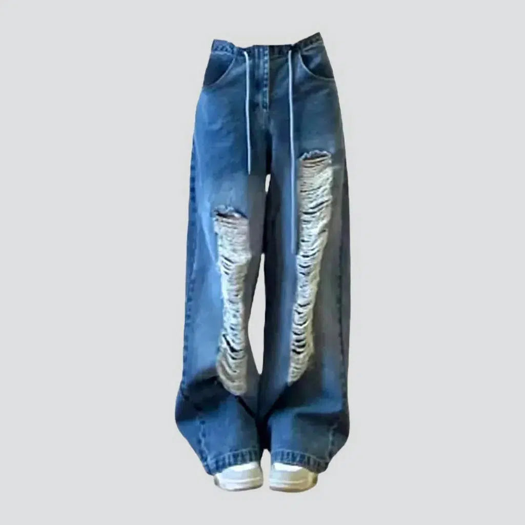 Distressed women's medium-wash jeans | Jeans4you.shop