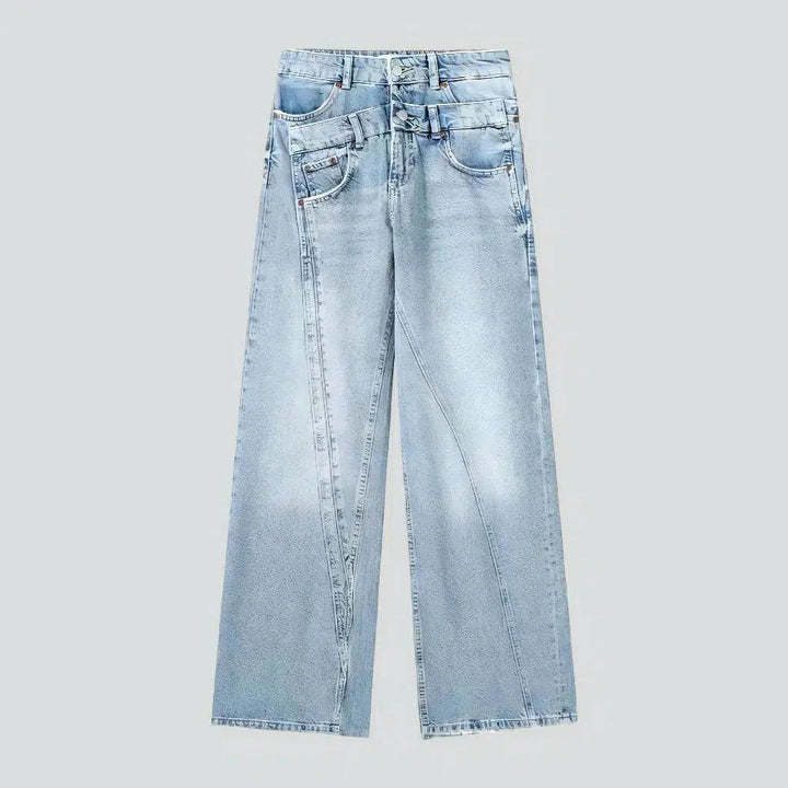 Double-waistline women's high-waist jeans | Jeans4you.shop
