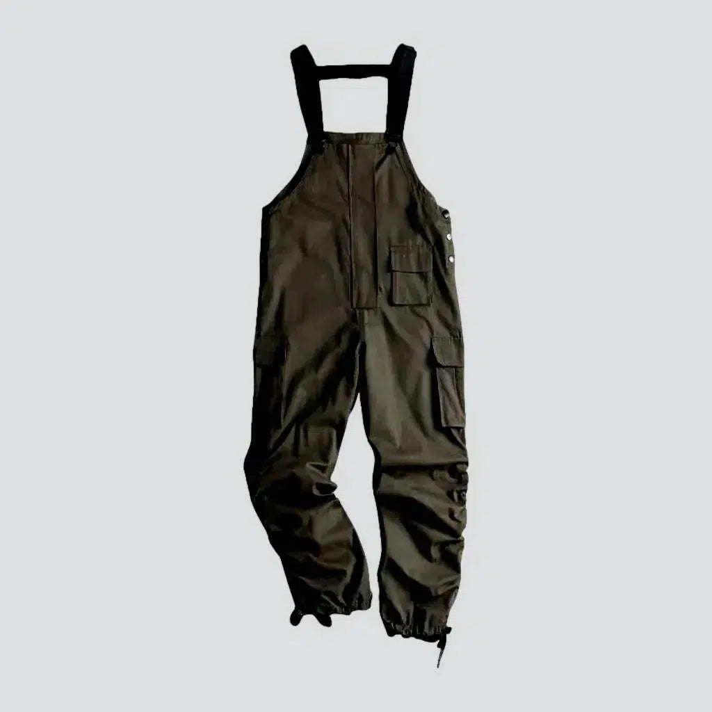 Drawstrings-hem work denim jumpsuit
 for men | Jeans4you.shop