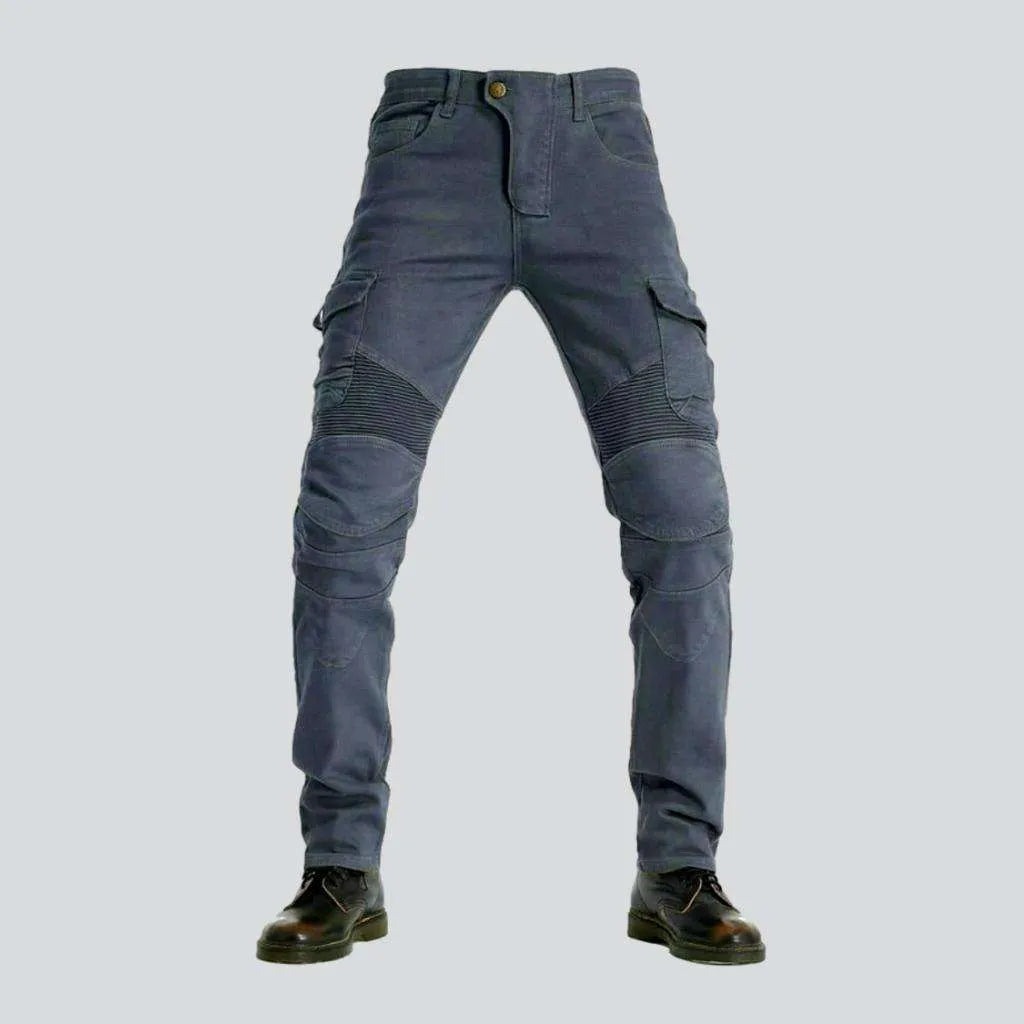Elastic cargo men's biker jeans | Jeans4you.shop