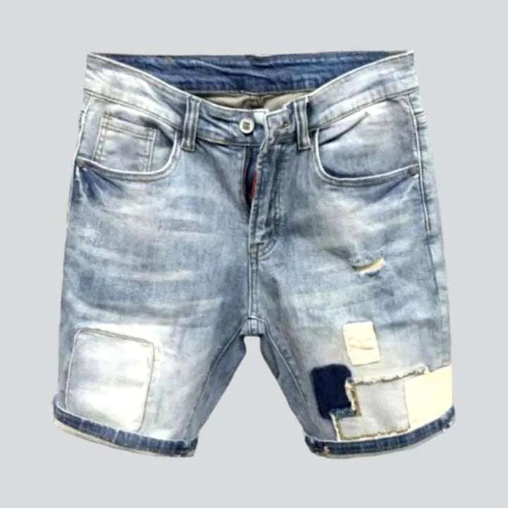 Embroidered bermuda men's denim shorts | Jeans4you.shop