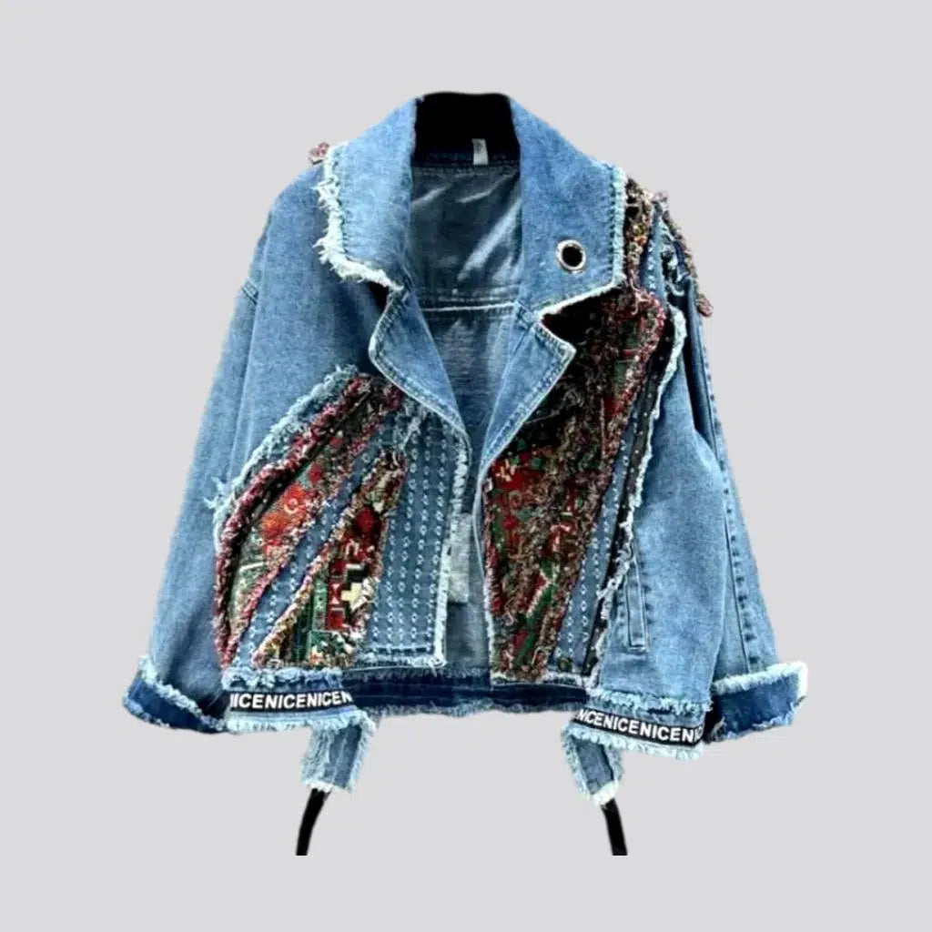 Embroidered jeans jacket
 for ladies | Jeans4you.shop
