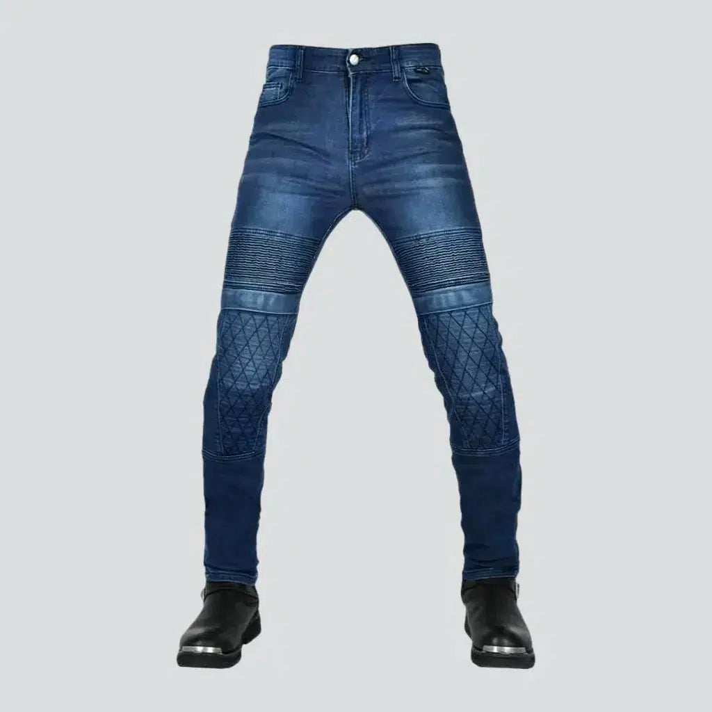 Embroidered men's riding jeans | Jeans4you.shop