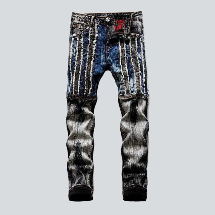 Embroidered patch vintage men's jeans | Jeans4you.shop