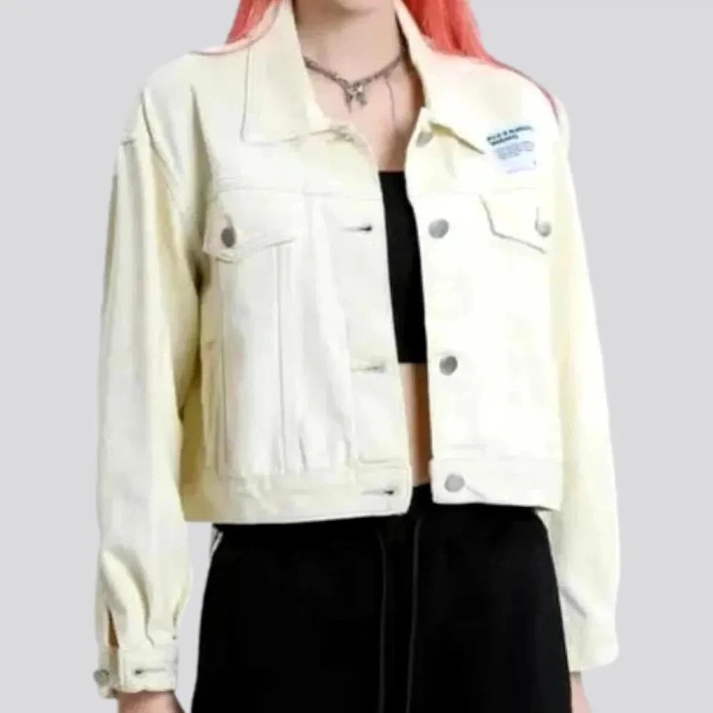 Embroidered women's jeans jacket | Jeans4you.shop