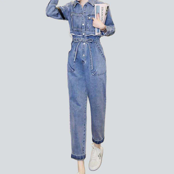 Fake two-piece women's denim overall | Jeans4you.shop