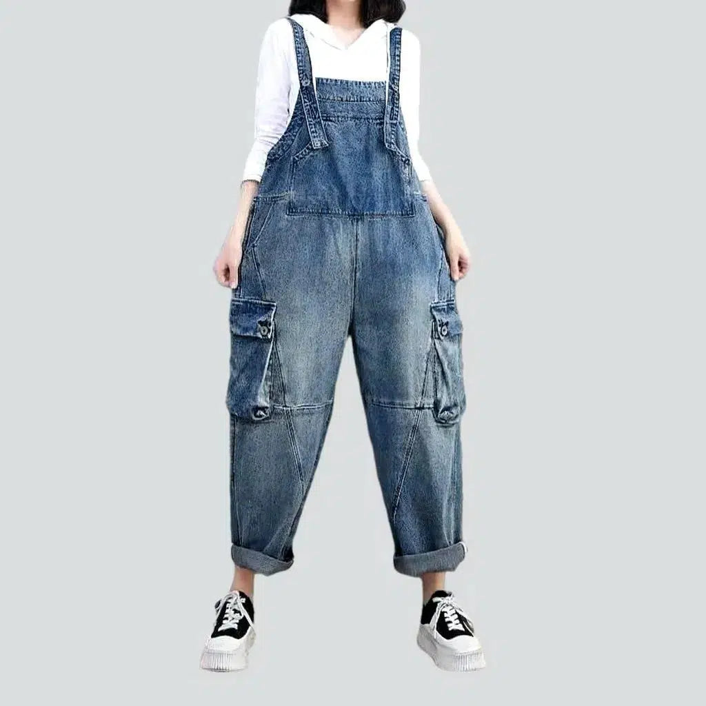 Fashion baggy women's jean jumpsuit | Jeans4you.shop