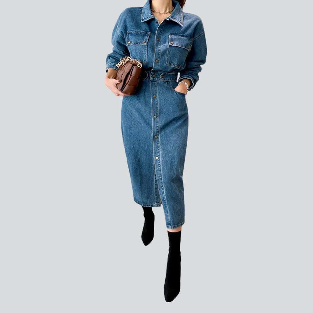 Fashion long denim dress | Jeans4you.shop