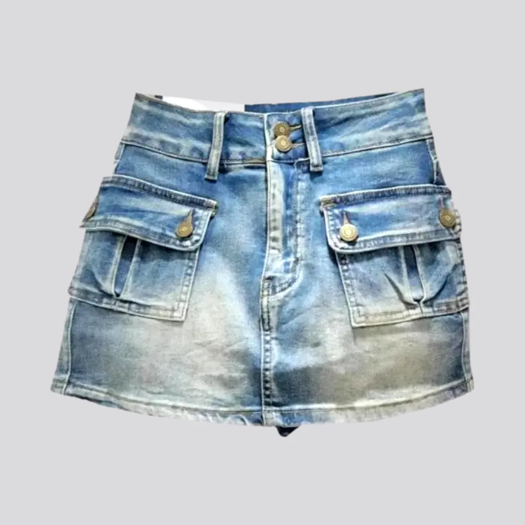 Fashion mini women's jean skort | Jeans4you.shop
