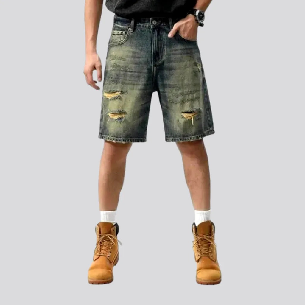 Fashion sanded men's denim shorts | Jeans4you.shop