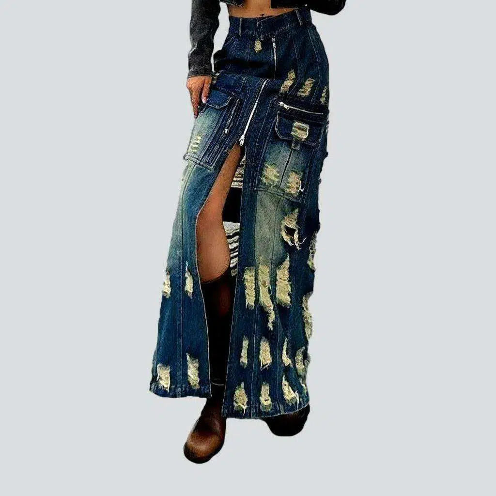Fashion slit women's denim skirt | Jeans4you.shop