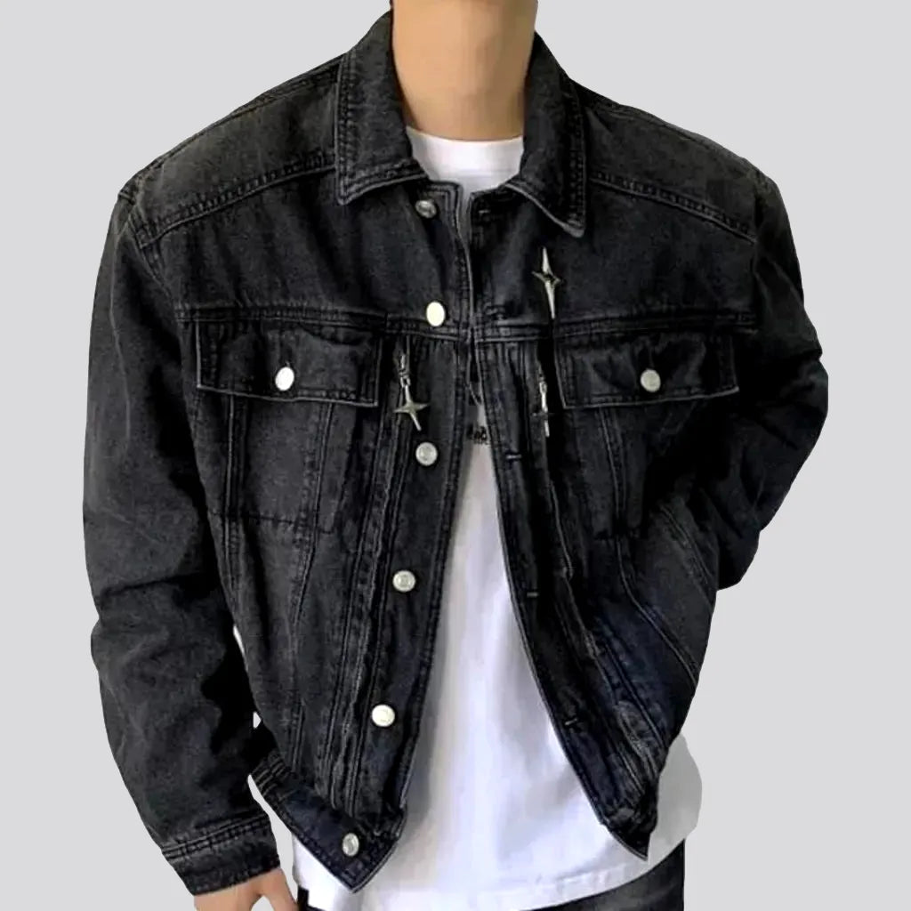 Fashion stonewashed denim jacket
 for men | Jeans4you.shop