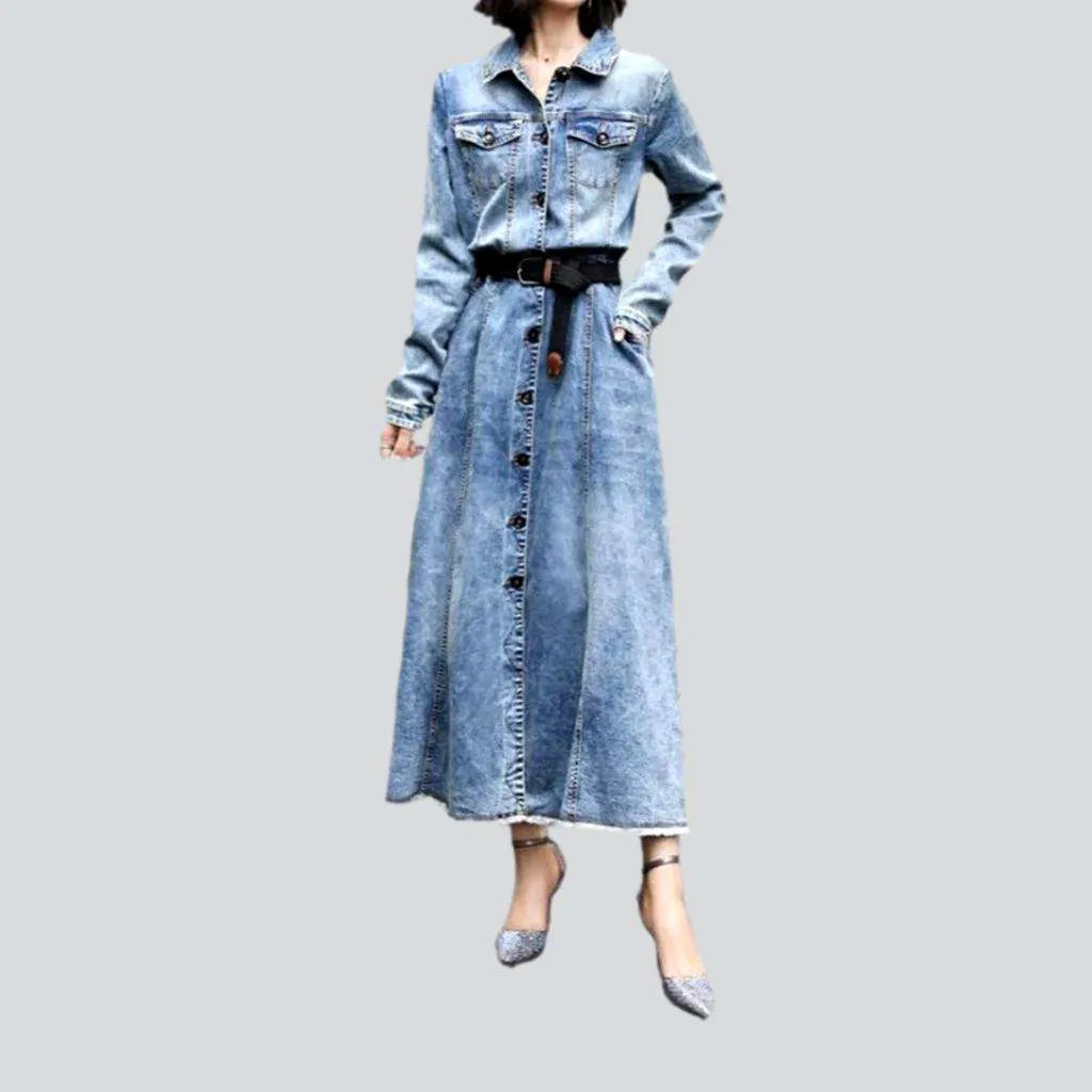 Fashion vintage long denim jacket | Jeans4you.shop
