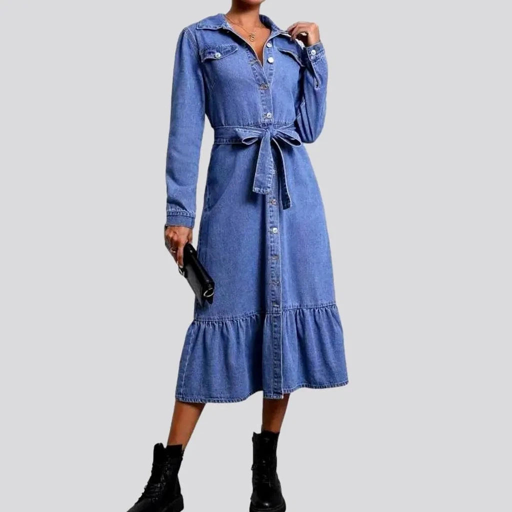 Fishtail 90s women's denim dress | Jeans4you.shop