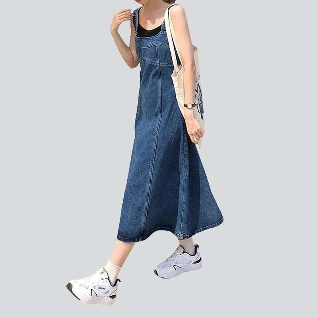 Fit & flare sleeveless denim dress | Jeans4you.shop