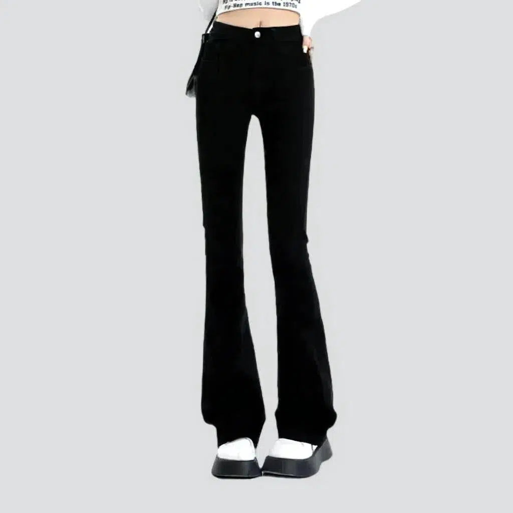 Fleece floor-length jeans | Jeans4you.shop