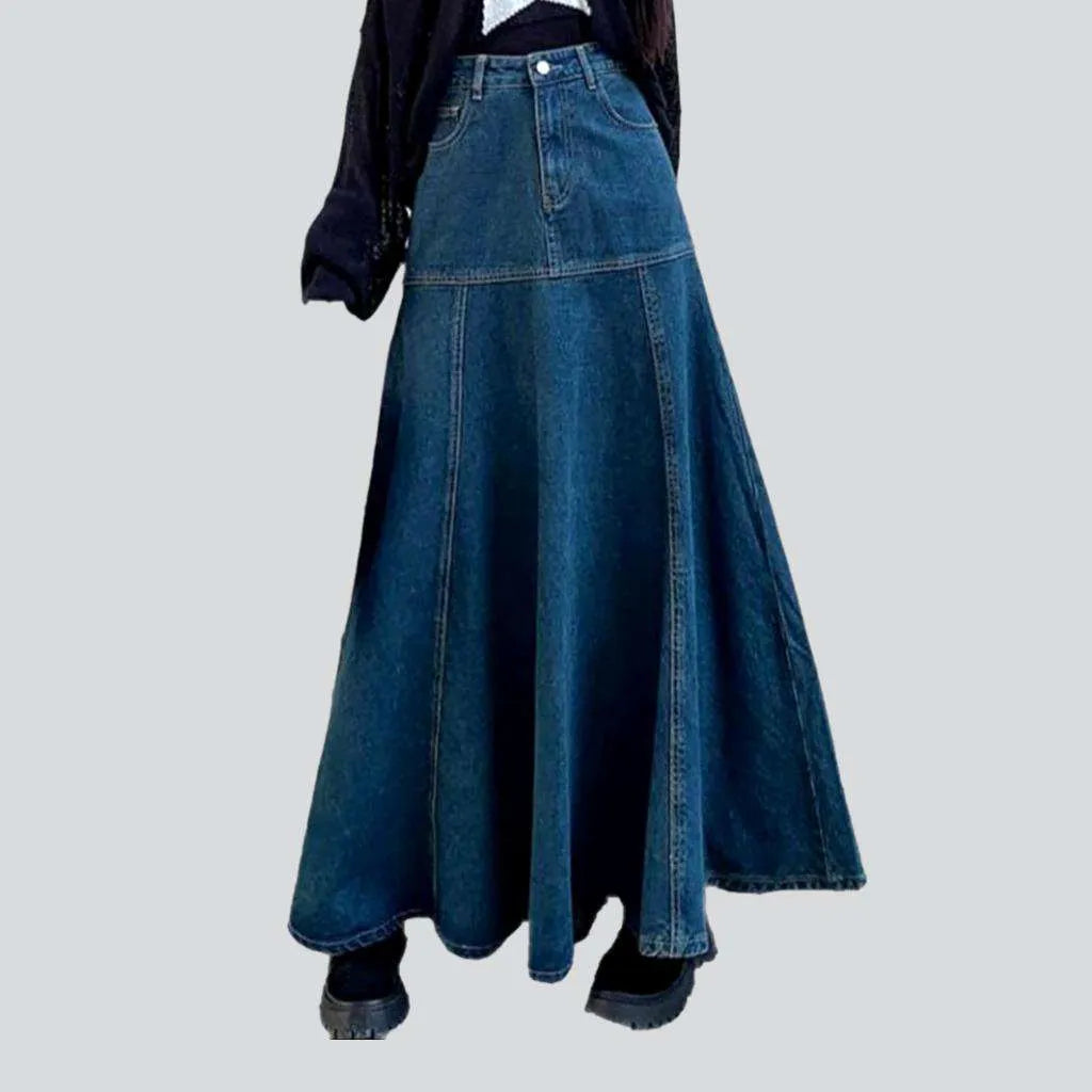 Floor length jean skirt
 for women | Jeans4you.shop