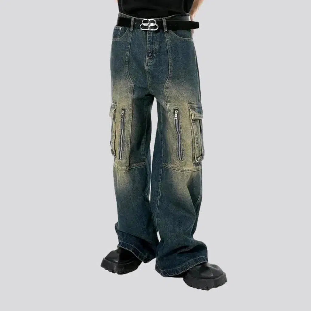 Floor-length men's dark-wash jeans | Jeans4you.shop