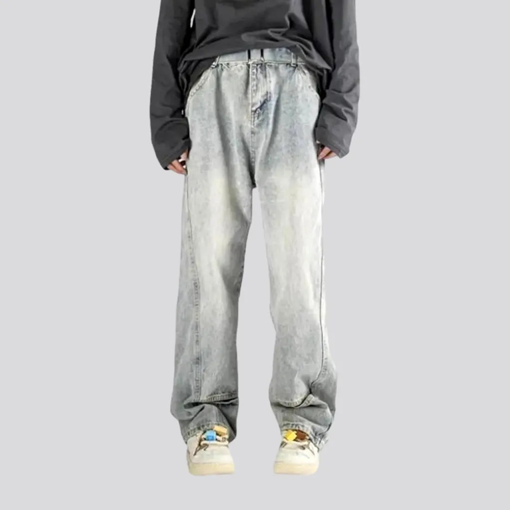 Floor-length men's diagonal-seams jeans | Jeans4you.shop