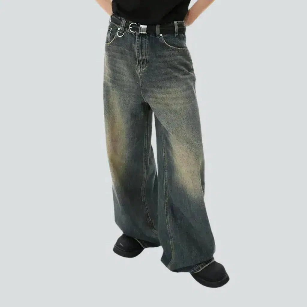 Floor-length men's sanded jeans | Jeans4you.shop