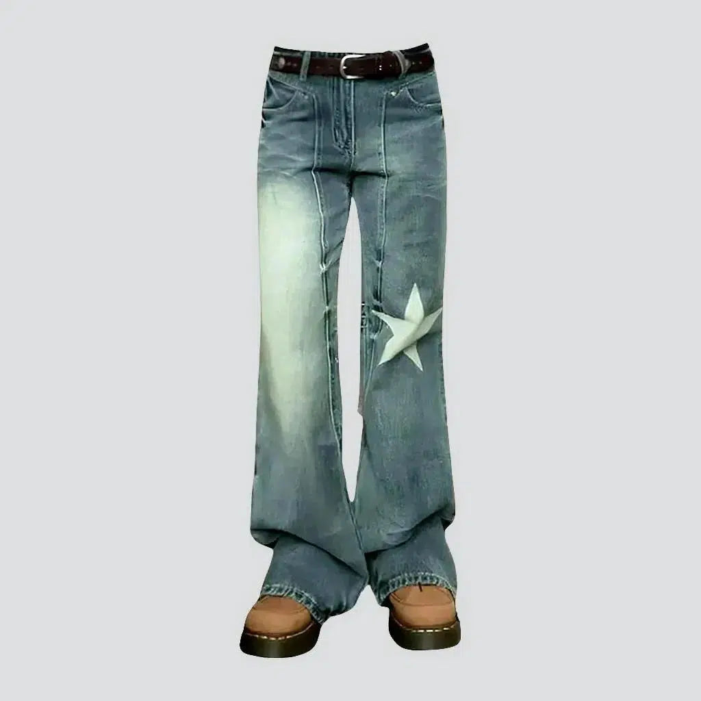 Floor-length women's medium-wash jeans | Jeans4you.shop