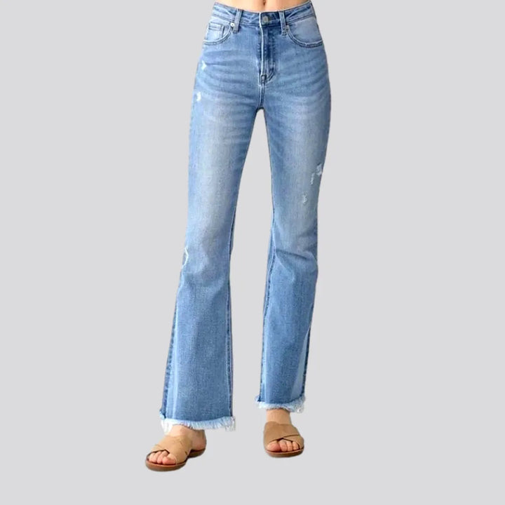 Frayed-hem bootcut jeans
 for women | Jeans4you.shop