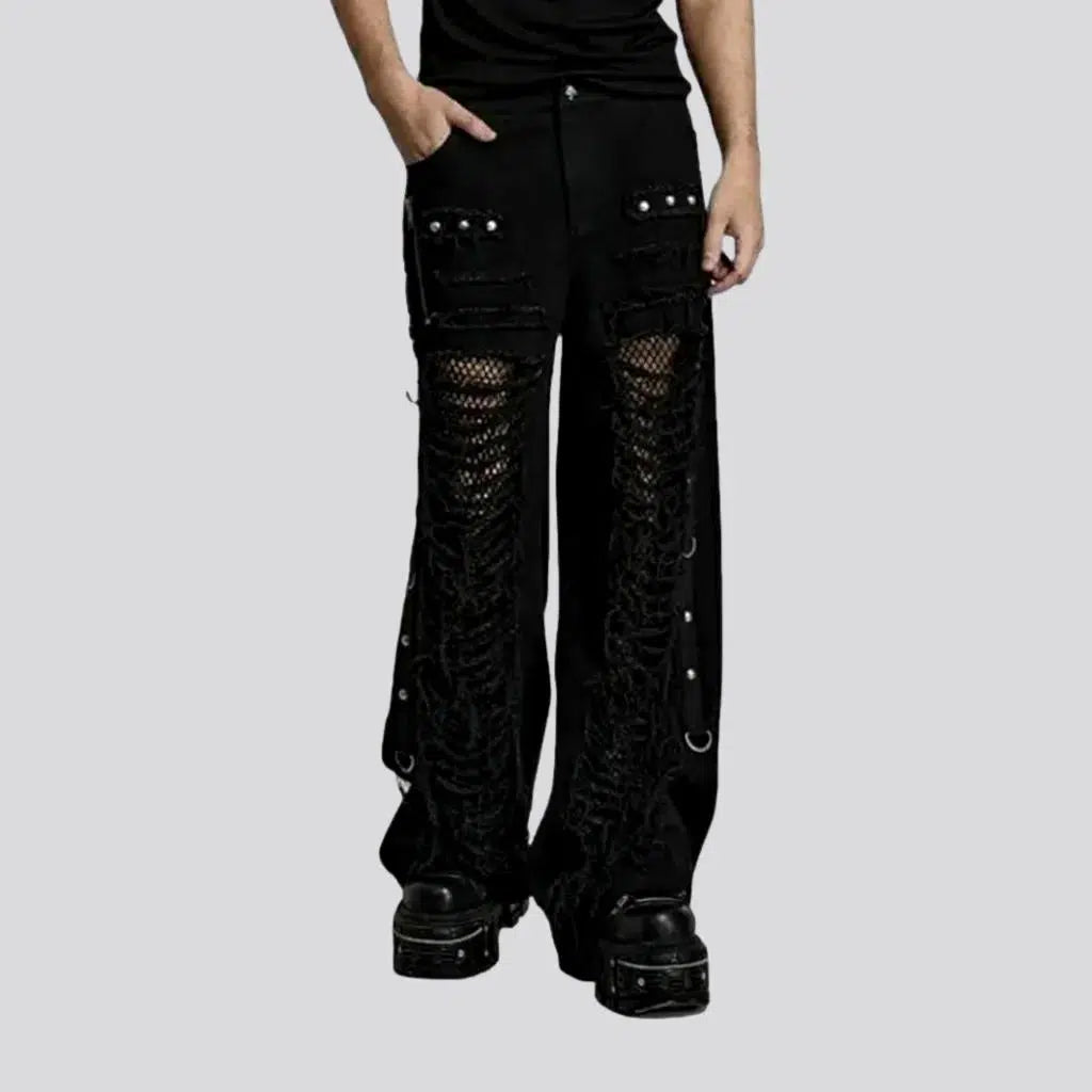 Gothic men's wide-leg jeans | Jeans4you.shop