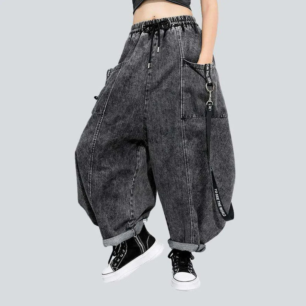 Grey baggy women's denim pants | Jeans4you.shop
