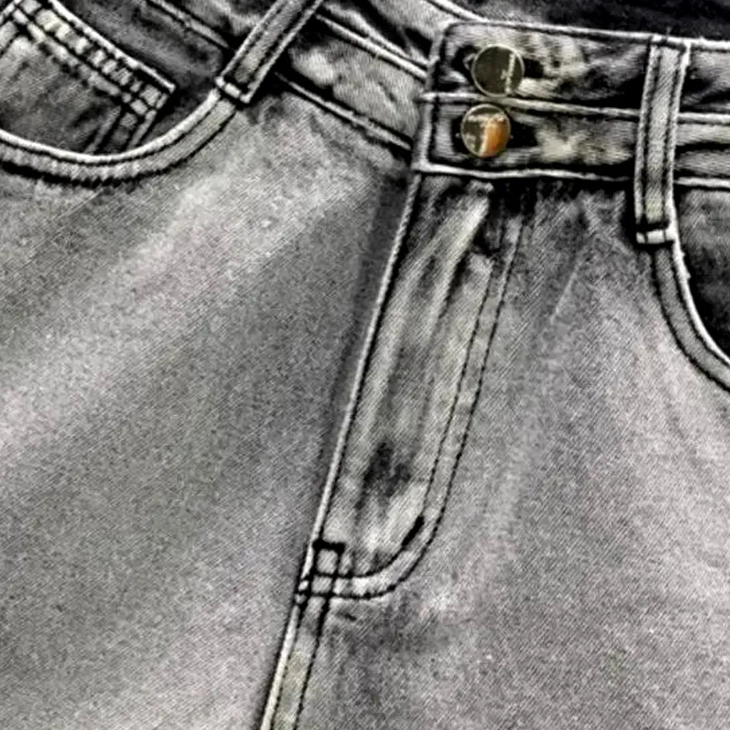 Grey boho women's jean shorts | Jeans4you.shop