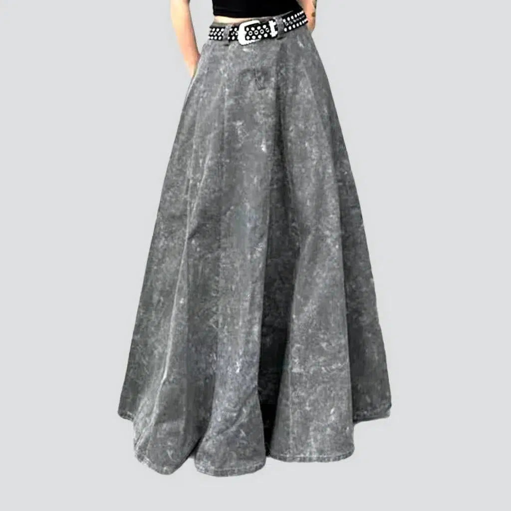Grey fashion women's jean skirt | Jeans4you.shop