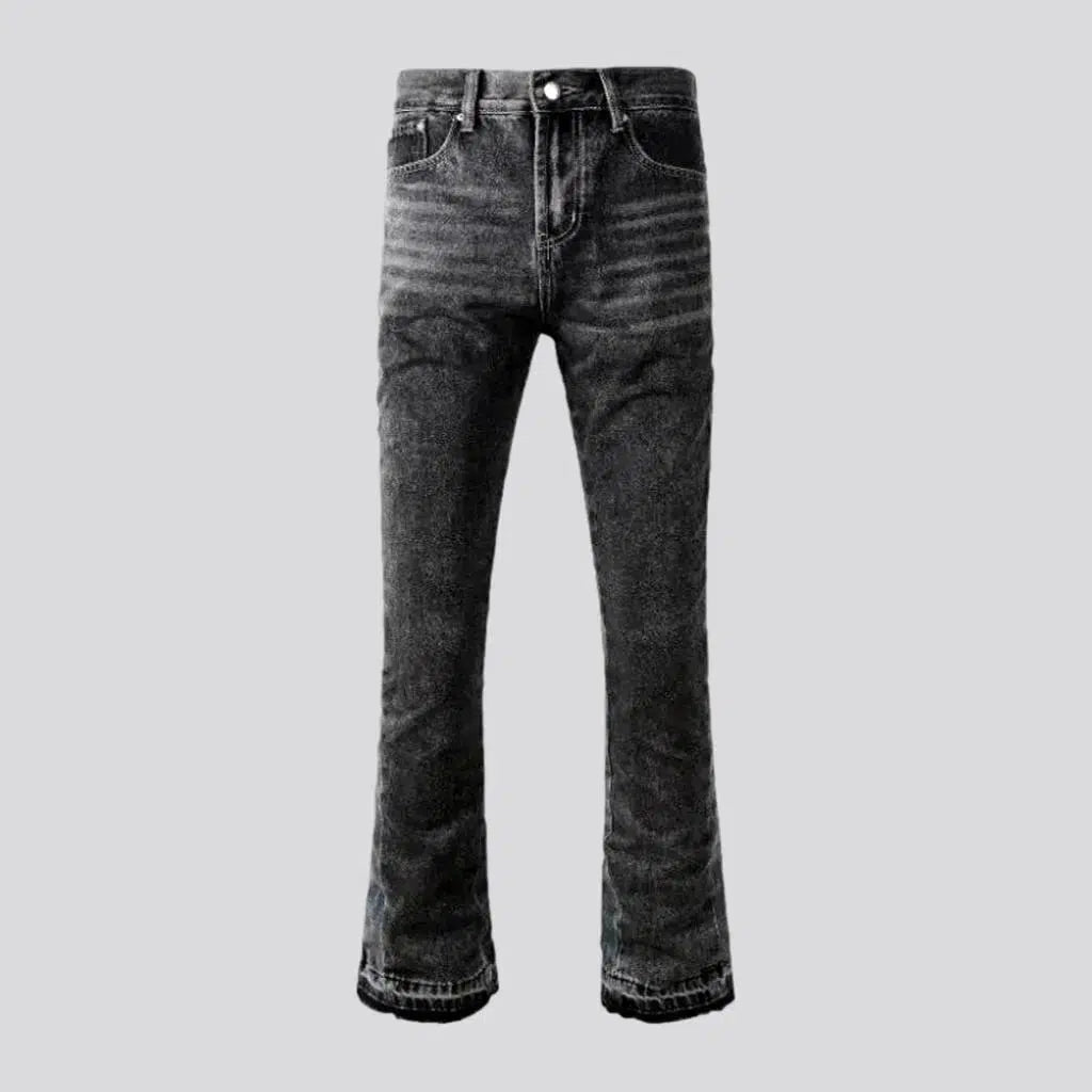 Grey men's mid-waist jeans | Jeans4you.shop