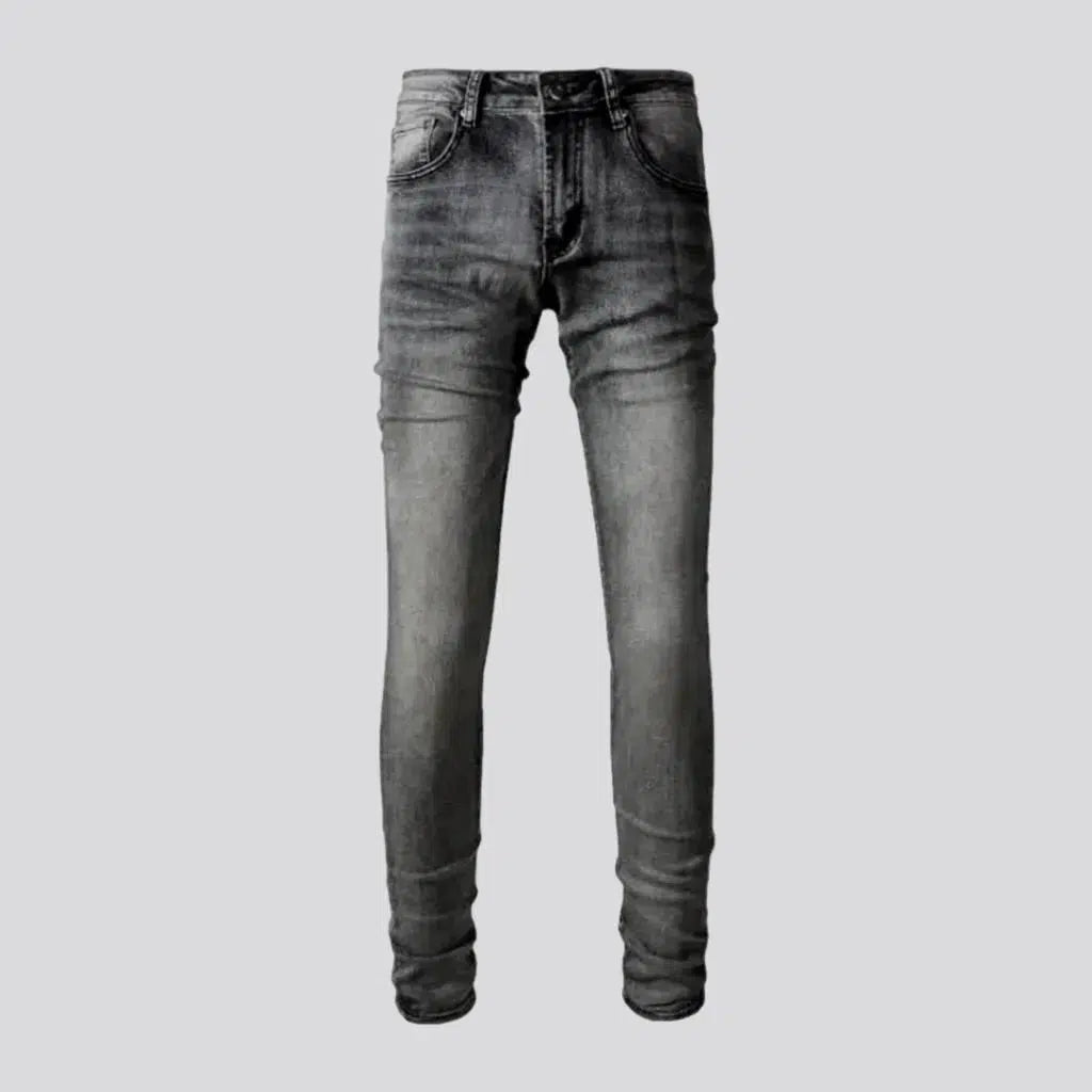 Grey men's sanded jeans | Jeans4you.shop
