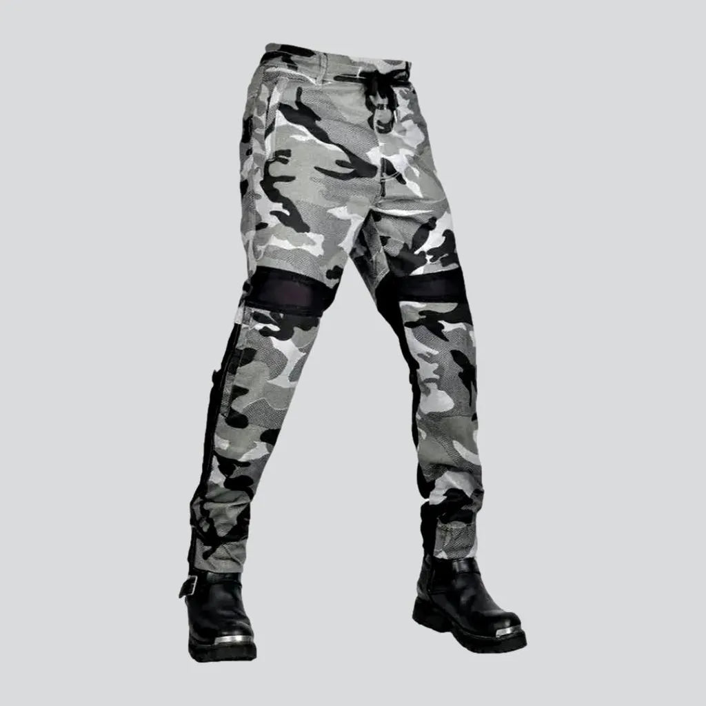 Grey slim biker men's denim pants | Jeans4you.shop