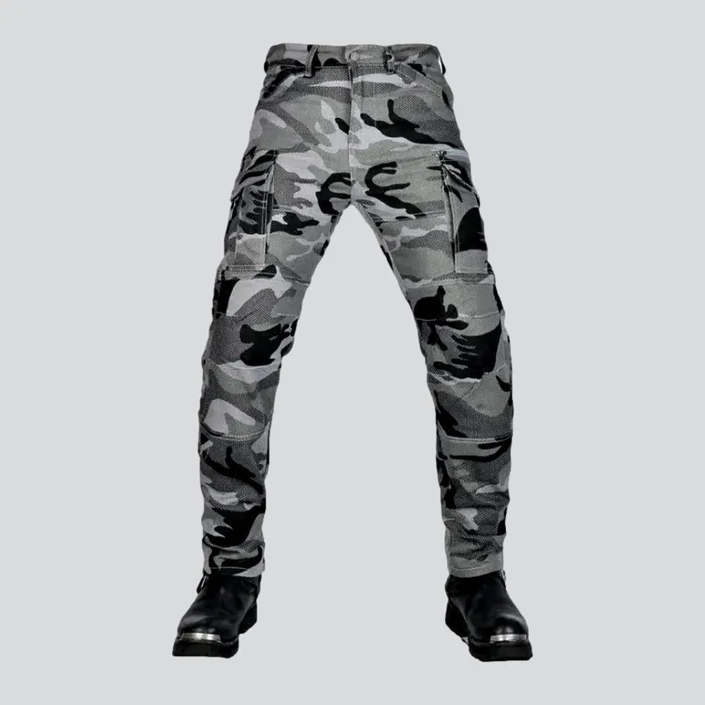 Grey slim moto denim pants
 for men | Jeans4you.shop