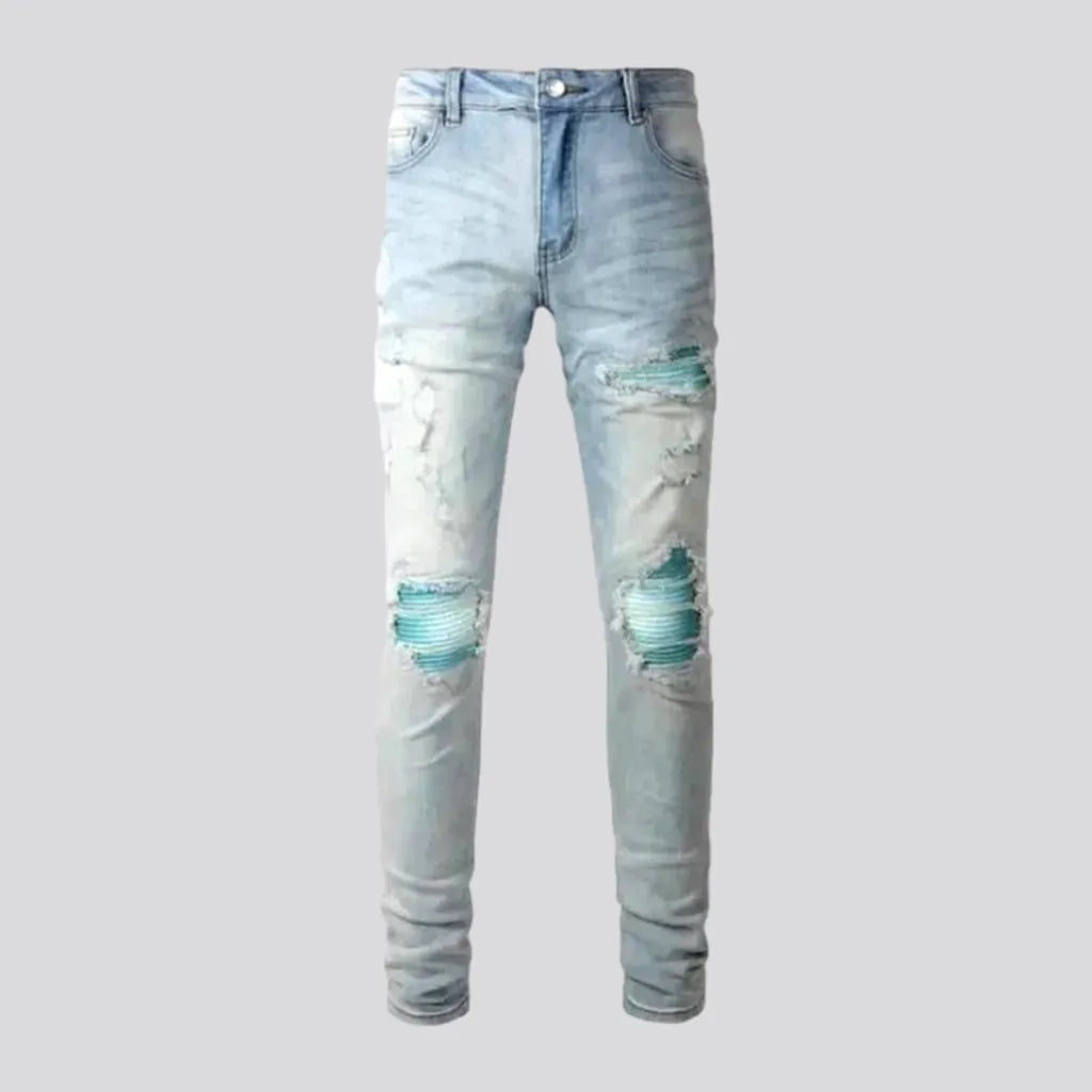Grunge men's light-wash jeans | Jeans4you.shop