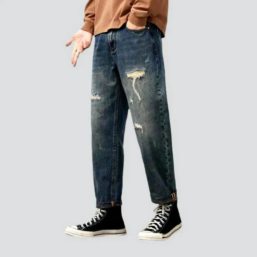 Grunge men's medium-wash jeans | Jeans4you.shop