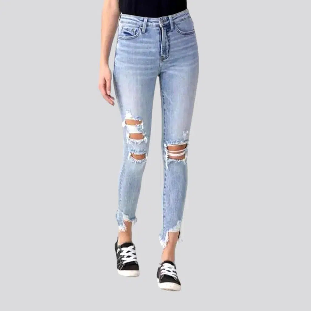 Grunge whiskered jeans
 for women | Jeans4you.shop