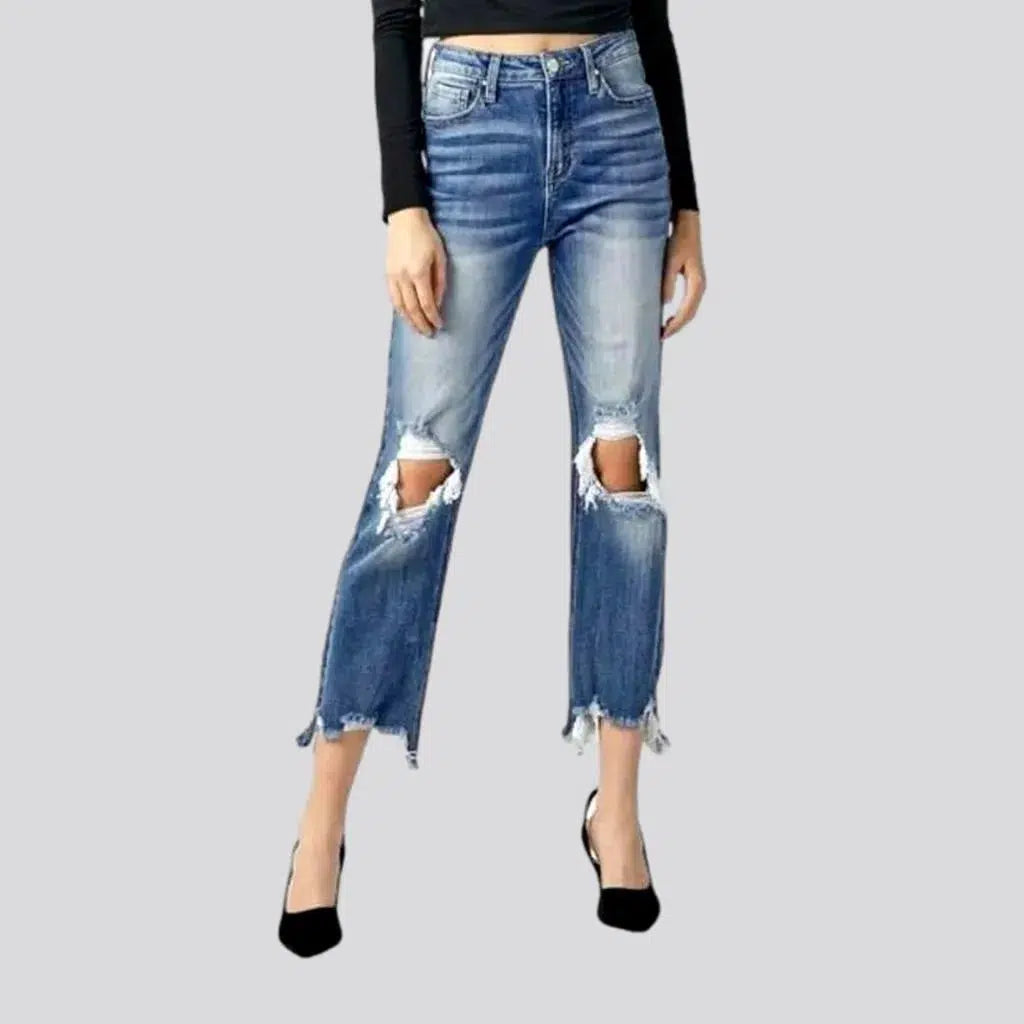 Grunge women's cropped jeans | Jeans4you.shop
