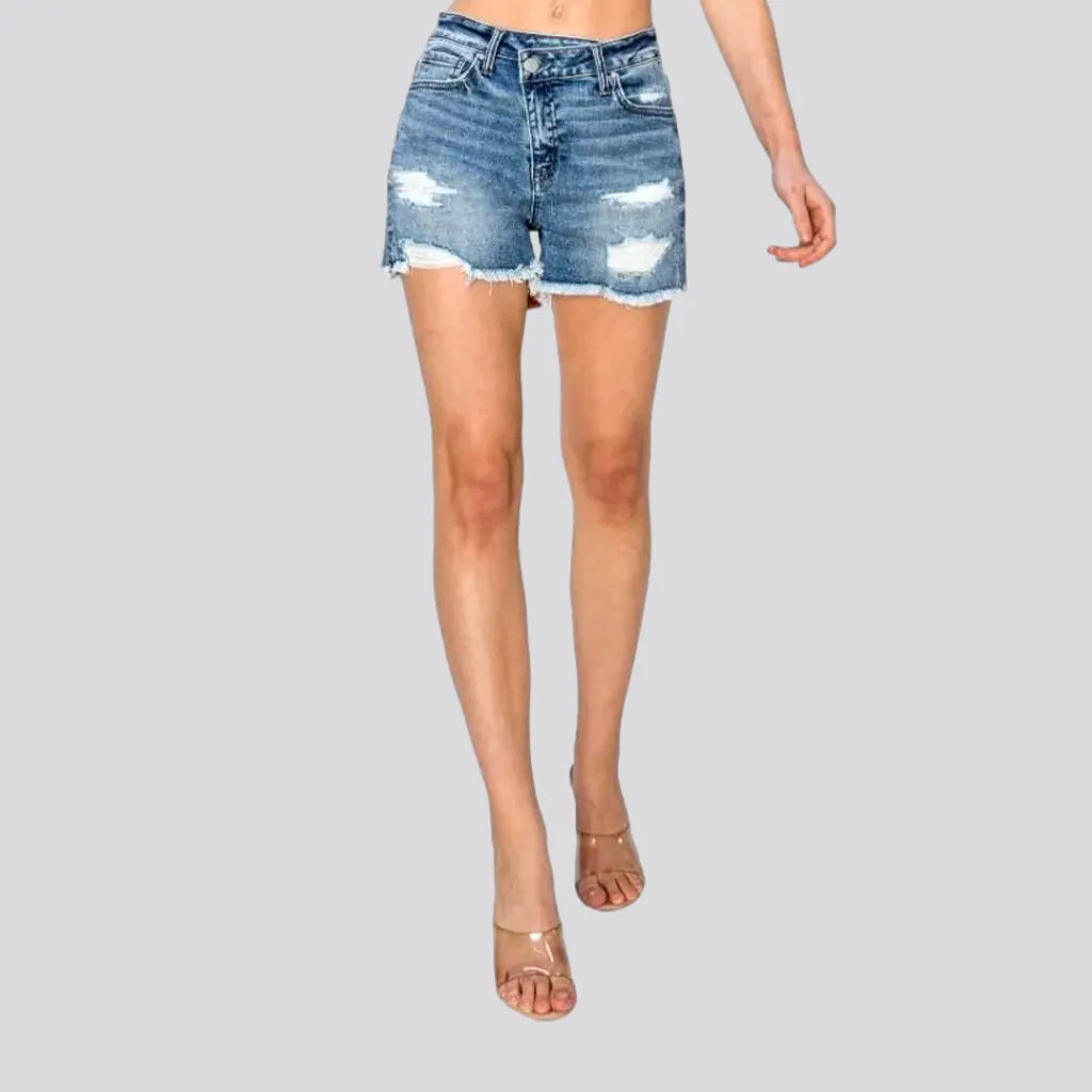 Grunge women's jean shorts | Jeans4you.shop