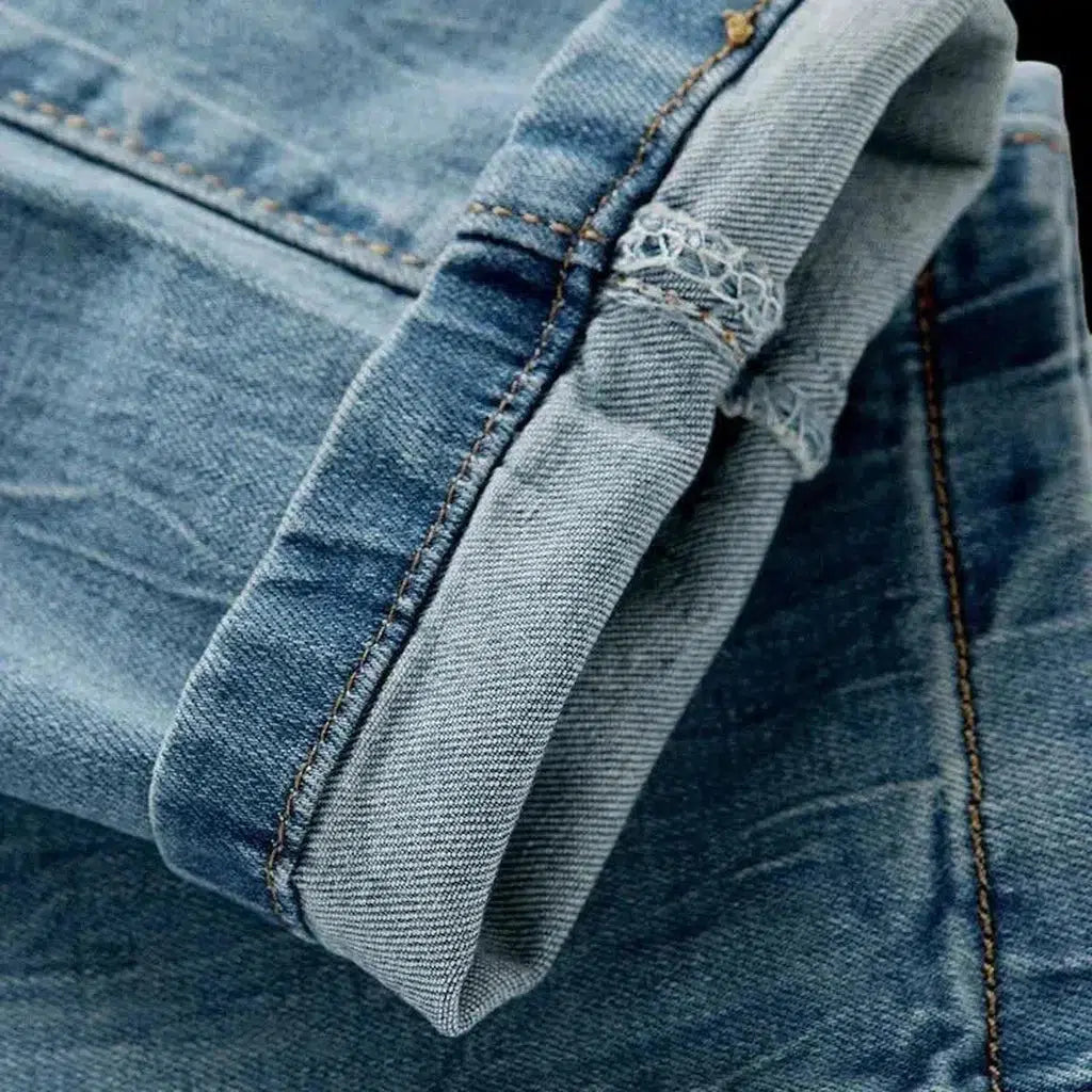 Grunge color-patchwork jeans
 for men