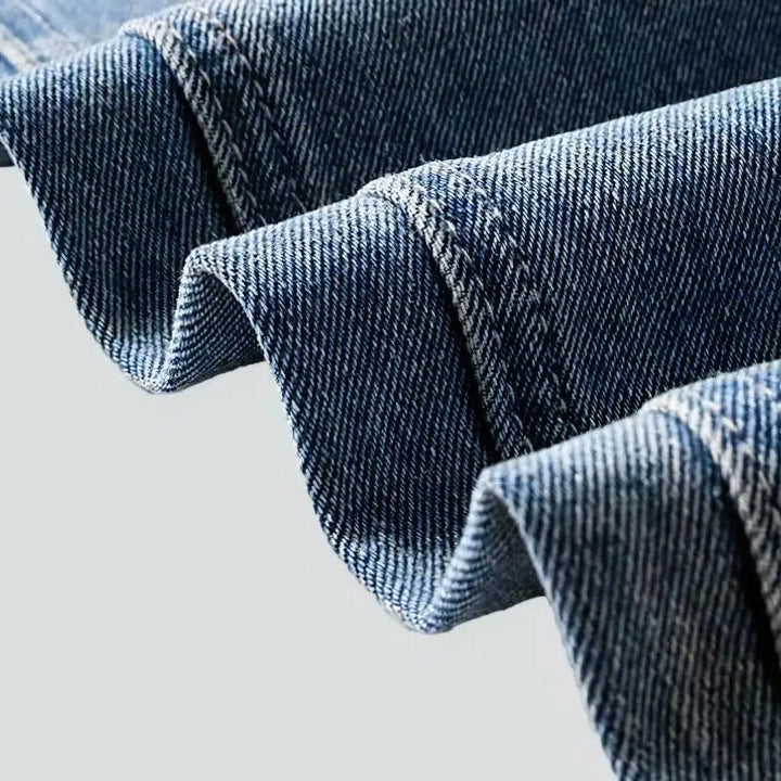 Wide-leg baggy men's jeans jumpsuit
