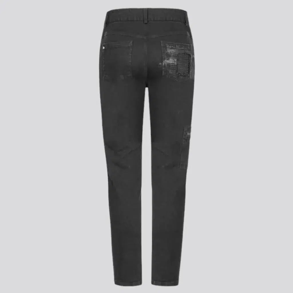 Distressed men's gothic jeans