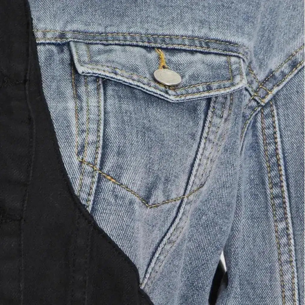 Light-wash slim women's jean jacket