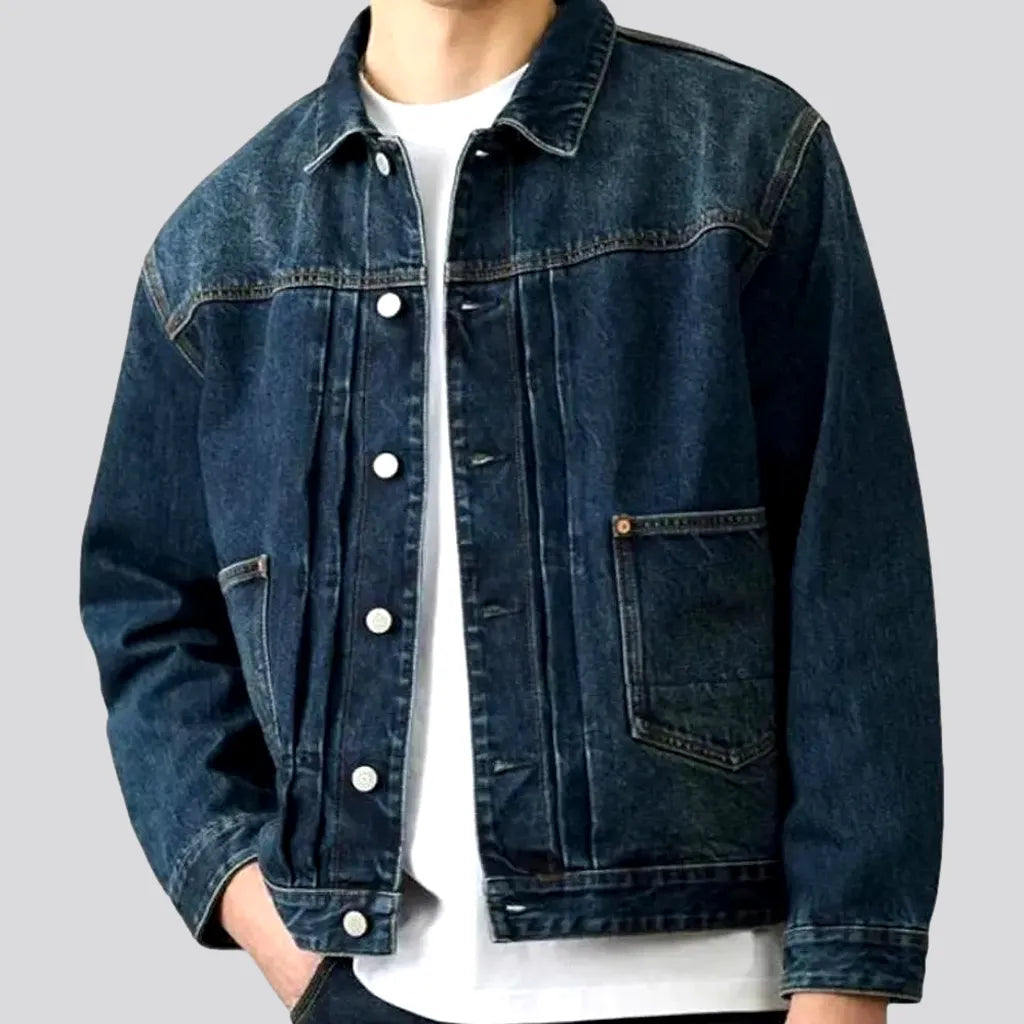 Heavyweight self-edge jeans jacket
 for men | Jeans4you.shop