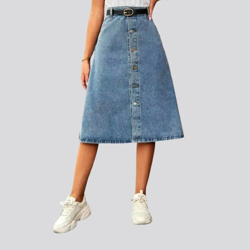 High-waist a-line jean skirt
 for ladies | Jeans4you.shop