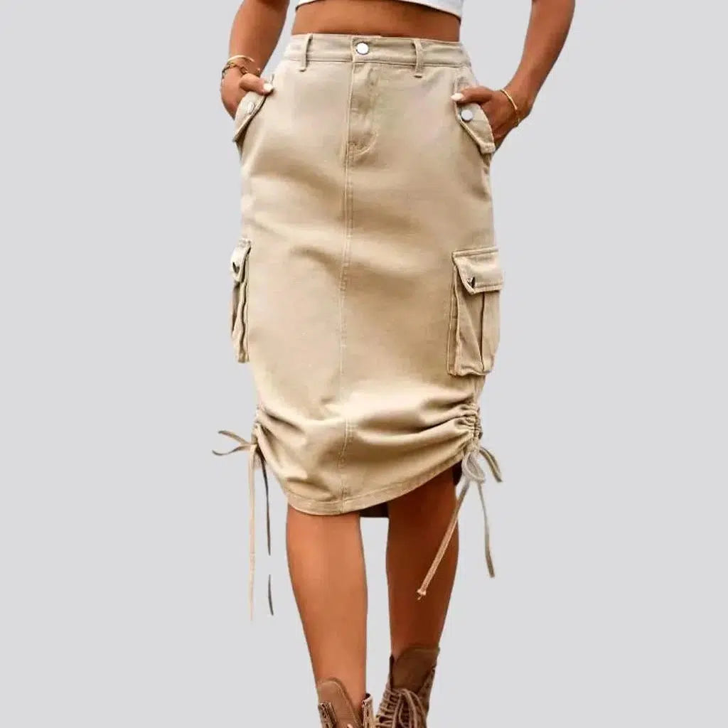 High-waist cargo jeans skirt
 for ladies | Jeans4you.shop