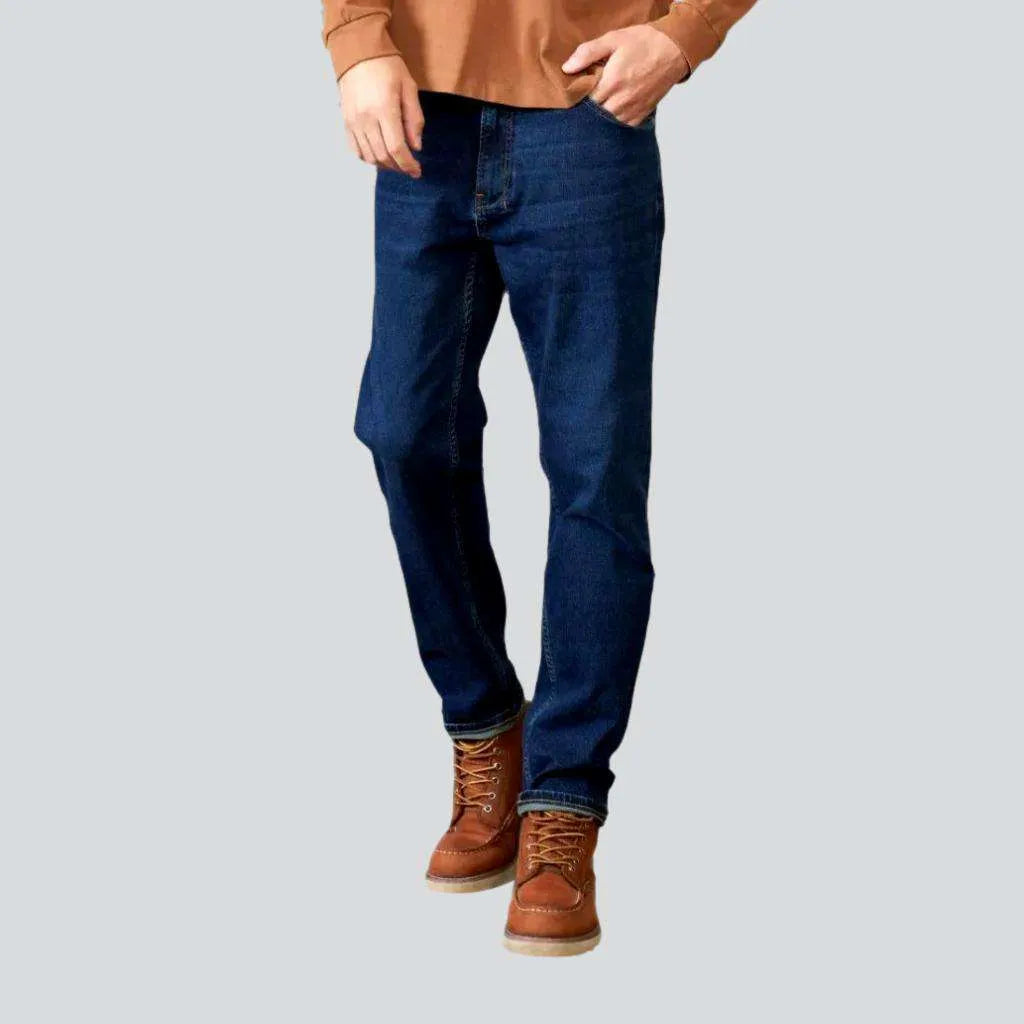 High-waist dark men's wash jeans | Jeans4you.shop
