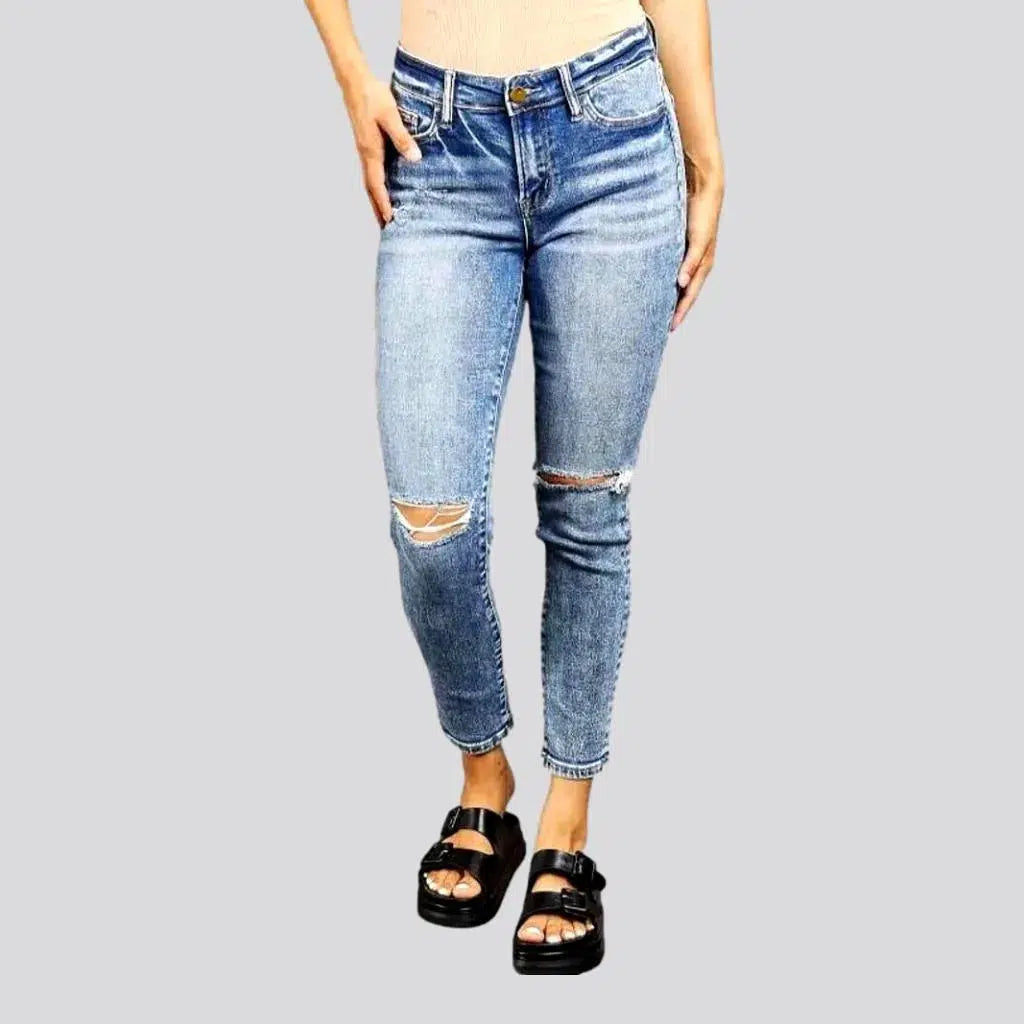 High-waist distressed jeans
 for ladies | Jeans4you.shop